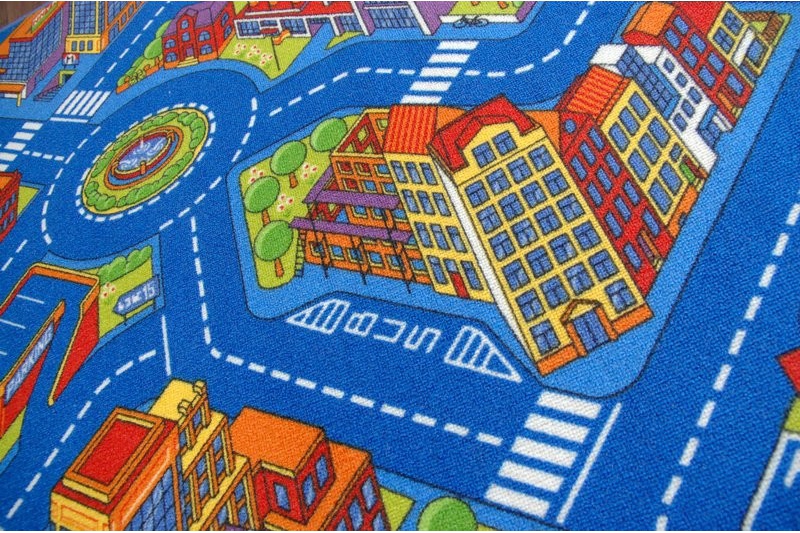 Teppich STRAßEN BIG CITY blau - Für Kinder